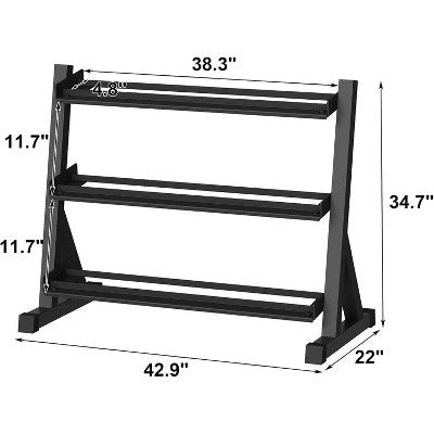 Zestaw hantli heksagonalnych ze stojakiem do domu