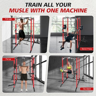 Klatka z wyciągiem i zestawem uchwytów domowa