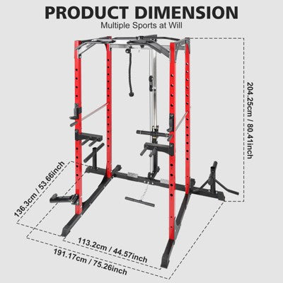 Klatka z wyciągiem i zestawem uchwytów domowa