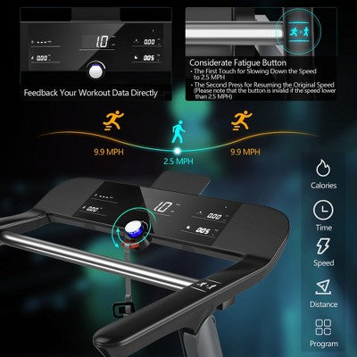 Składana bieżnia elektryczna z programami i łącznością